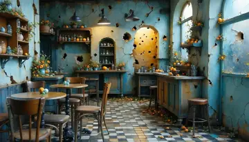 A Syrian Father's Café Became a Target. He Responded With Easter Decorations Over Bullet Holes.